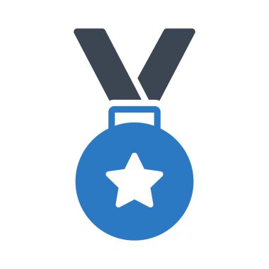 rozet glyph renkli vektör simgesi