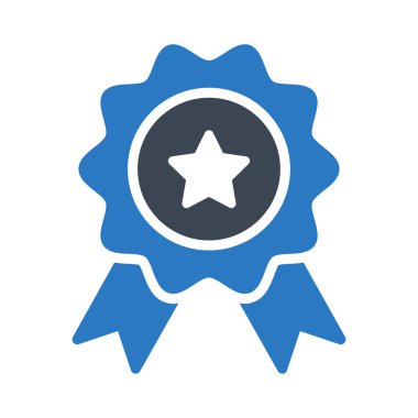 madalya glyph renk vektör simgesi