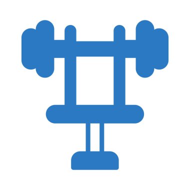 spor salonu glif simge renk vektör