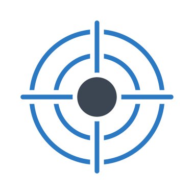 hedef glyph renk vektör simgesi