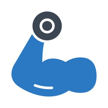 spor salonu glif simge renk vektör