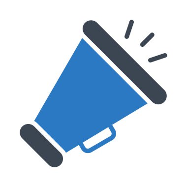 megafon glyph renk vektör simgesi