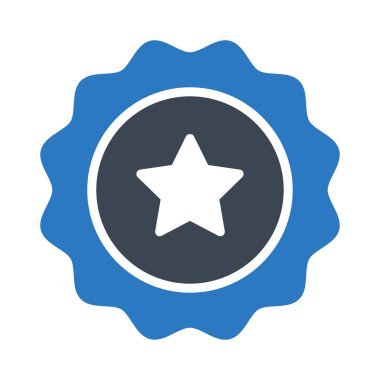 madalya glyph renk vektör simgesi