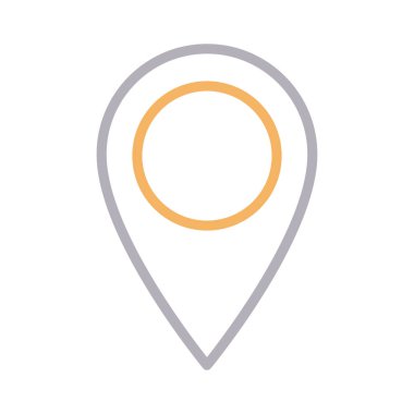 Harita renk çizgi vektör simgesi