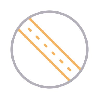 kriket renk çizgisi vektör simgesi