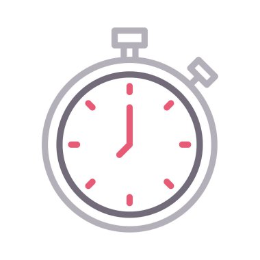 kronometre renkli çizgi vektör simgesi