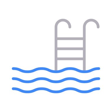 yüzme renk çizgisi vektör simgesi