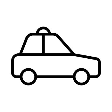 taksi ince çizgi vektör simgesi