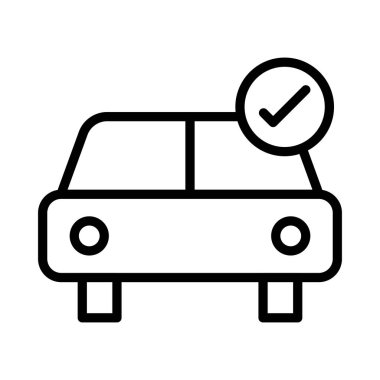 kontrol edilen ince çizgi vektör simgesi