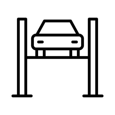 lifter ince çizgi vektör simgesi