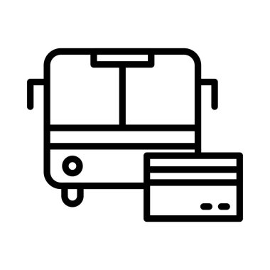 kredi ince çizgi vektör simgesi