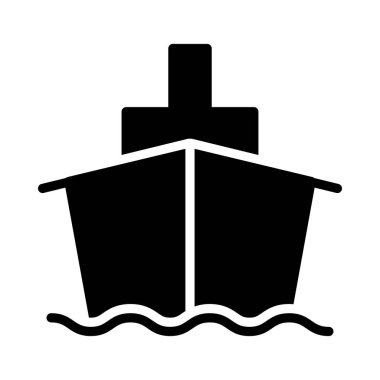 seyir glyph düz vektör simgesi