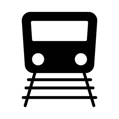 raylı glyph düz vektör simgesi