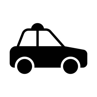 taksi glyph düz vektör simgesi