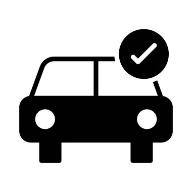 glif düz vektör simgesi işaretli