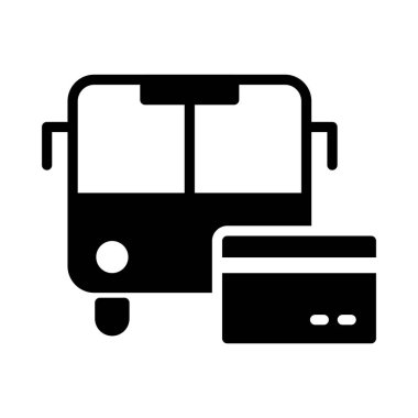 kredi glyph düz vektör simgesi