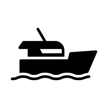 düz sembol simge tekne vektör