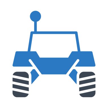 araba glyph renk vektör simgesi