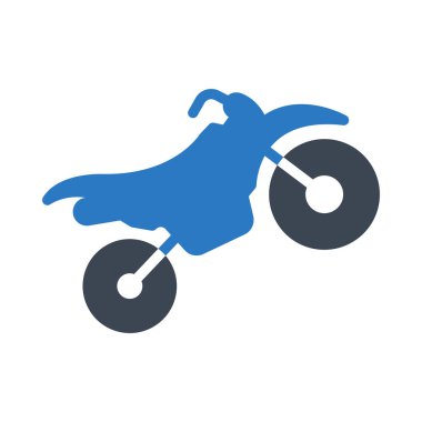 motosiklet glyph renk vektör simgesi