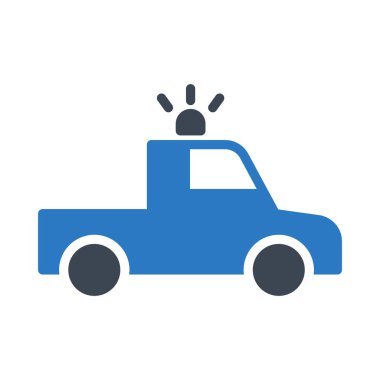 kamyon glyph renk vektör simgesi