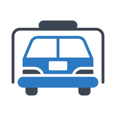 garaj glyph renk vektör simgesi