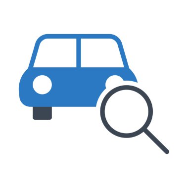 Araç glif renk vektör simge