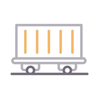 kamyon renkli çizgi vektör simgesi