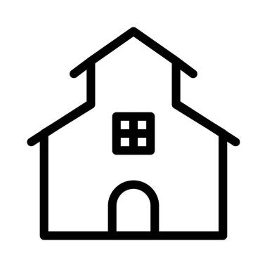 ev ince çizgi vektör simgesi