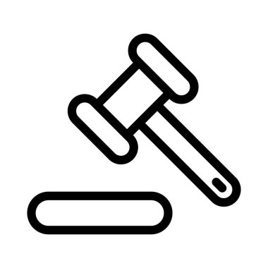 Hukuk ince çizgi vektör simgesi