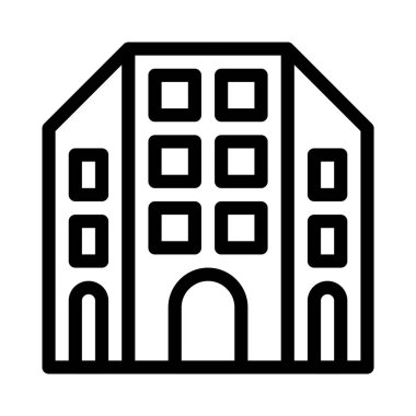 plaza ince çizgi vektör simgesi