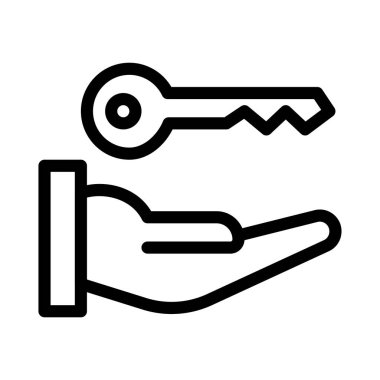 kilit ince çizgi vektör simgesi