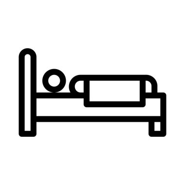 uyku ince çizgi vektör simgesi