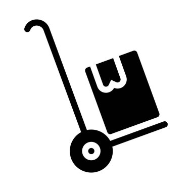 parsel glyph düz vektör simgesi