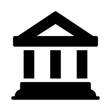 Bina glif düz vektör simge