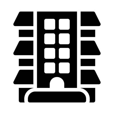 daire glyph düz vektör simgesi