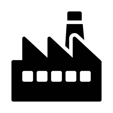 sanayi glyph düz vektör simgesi