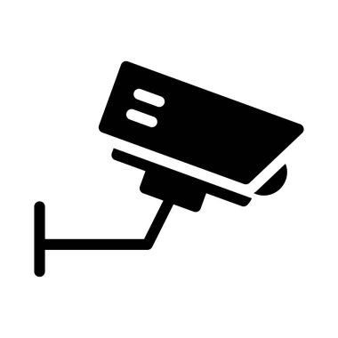 Cctv glyph düz vektör simgesi