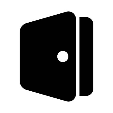 kapı glyph düz vektör simgesi