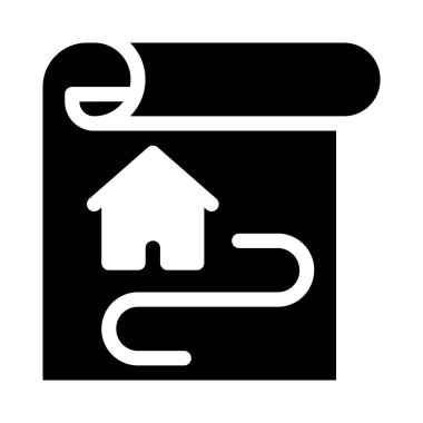 düz sembol glif vektör