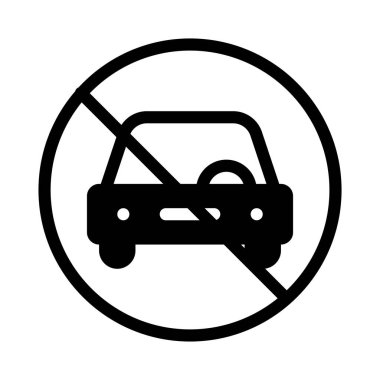 izin verilmeyen glyph düz vektör simgesi