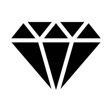 gem glyph düz vektör simgesi