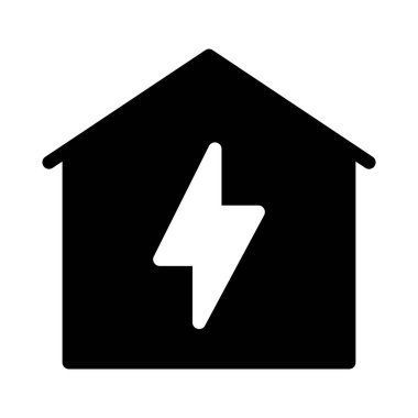 güç glif düz vektör simge