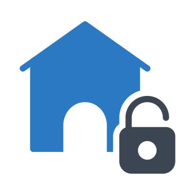 ev glyph renk vektör simgesi