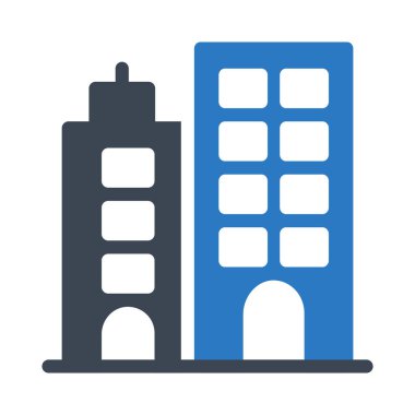 ofis glyph renk vektör simgesi