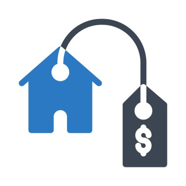 ev glif renk vektör simgesi