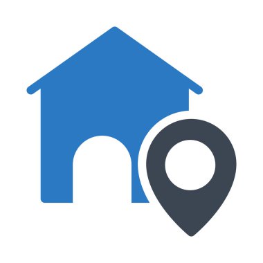 harita glif renk vektör simge