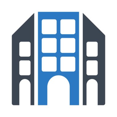 plaza glyph renk vektör simgesi