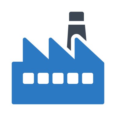 endüstri glyph renk vektör simgesi