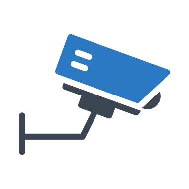 Cctv glyph renk vektör simgesi