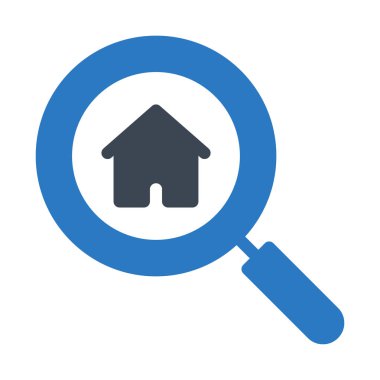 Arama glif renk vektör simgesi